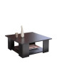 LIME Table basse carrée style contemporain noir mat  L 67 x l 67 cm