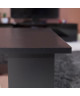 LIME Table basse carrée style contemporain noir mat  L 67 x l 67 cm