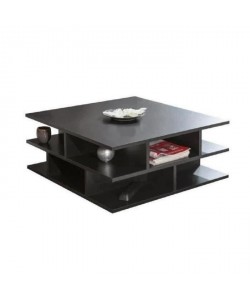 MAD Table basse multicases style contemporain noir  L 70 x l 70 cm