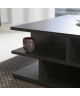 MAD Table basse multicases style contemporain noir  L 70 x l 70 cm