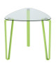 KAUWHATA Table basse style contemporain en métal vert mat  L 44 x l 44 cm