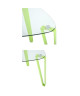 KAUWHATA Table basse style contemporain en métal vert mat  L 44 x l 44 cm