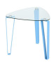 KAUWHATA Table basse style contemporain en métal bleu mat  L 44 x l 44 cm