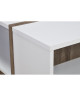 PANAMA Table basse style contemporain placage bois blanc et décor chene  L 110 x l 60 cm