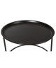 SERGIO Table basse rondes style contemporain métal noir  L 56 x l 56 cm