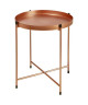 TERRANO Table basse style contemporain métal cuivre  L 41 x l 38 cm