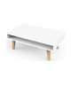 LONDON Table basse scandinave laquée blanc mat  L 100 x l 60 cm
