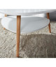 AUGUSTINE Table basse  scandinave   Laqué blanc satiné   80x80 cm