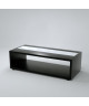 DANY Table basse contemporain  noir et blanc brillant 116 cm
