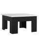 FINLANDEK Table basse carrée PILVI style contemporain  Blanc et noir mat  L 75 x l 75 cm