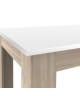 FINLANDEK Table basse carrée PILVI style contemporain  Blanc mat et décor chene sonoma  L 75 x l 75 cm