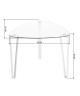 STOKE Table basse style contemporain blanc brillant  L 56 x l 56 cm