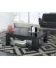 MANHATTAN Table basse carrée style contemporain noir mat  L 89 x l 89 cm