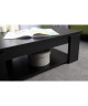 MANHATTAN Table basse carrée style contemporain noir mat  L 89 x l 89 cm