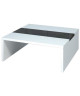 MUFFIN Table basse style contemporain blanc satiné Satiné  L 88 cm