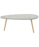 STONE Table basse ovale scandinave effet béton clair  L 88 x l 48 cm