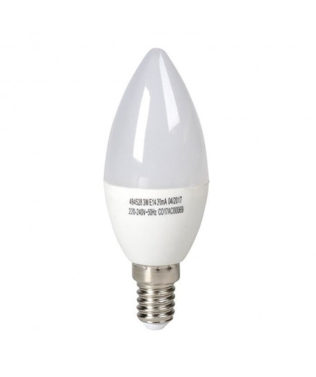 EXPERTLINE Ampoule LED E14 bougie 3 W équivalent a 25 W blanc froid