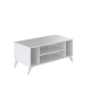 SUN Table basse style contemporain blanc brillant  L 100 x l 50 cm