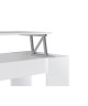 SWING Table basse plateau relevable style contemporain blanc mat  L 100 x l 50 cm