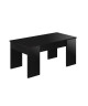 SWING Table basse relevable style contemporain noir mat  L 100 x l 50 cm
