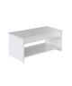 HAPPY Table basse relevable style contemporain blanc mat  L 100 x l 50 cm