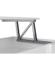HAPPY Table basse relevable style contemporain blanc mat  L 100 x l 50 cm