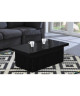 WONDERLAND Table basse extensible style contemporain noir brillant  L 110142 x l 60 cm