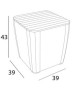 ALLIBERT JARDIN Table cube avec rangement  Imitation rotin tressé  Graphite