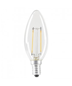 EXPERT LINE Ampoule LED E14 SMD a filament 2 W équivalent a 24 W blanc chaud