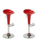 POP Lot de 2 tabourets de bar rouge  Contemporain  L 44 x P 47 cm