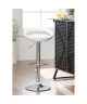 MOON Lot de 2 tabourets de bar  Blanc  Style contemporain  L 41,2 x P 46 cm