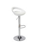 MOON Lot de 2 tabourets de bar  Blanc  Style contemporain  L 41,2 x P 46 cm