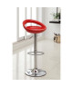 MOON Lot de 2 tabourets de bar  Rouge  Style contemporain  L 41,2 x P 46 cm