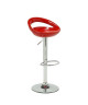 MOON Lot de 2 tabourets de bar  Rouge  Style contemporain  L 41,2 x P 46 cm