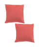 TODAY Lot de 2 taies d\'oreiller 75x75cm Corail