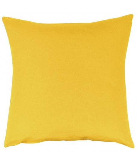 VENT DU SUD Taie d\'oreiller SONATE en lin lavé  65x65 cm  Jaune safran