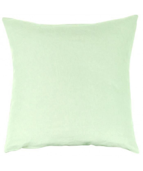 VENT DU SUD Taie d\'oreiller SONATE en lin lavé  65x65 cm  Vert tilleul