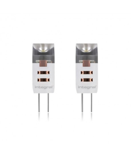 INTEGRAL LED Lot de 2 ampoules G4 90lm 1,5W équivalent a 10W 12V