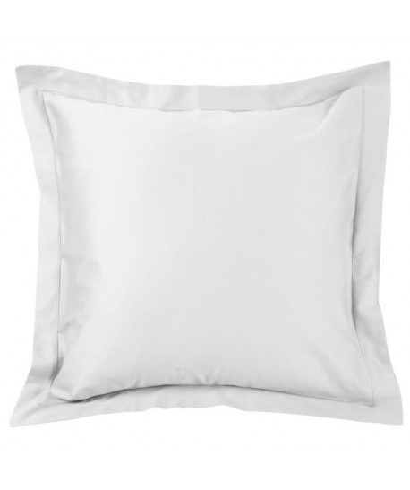 VENT DU SUD Taie d\'oreiller CONCERTO Satin de coton  65x65 cm  Blanc neige