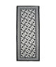 UTOPIA Tapis de couloir carreaux de ciment  Noir, gris et blanc  67x180 cm