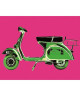 Affiche papier   Vespa on Pink   Tell   40x50 cm