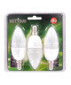 NITYAM Lot de 3 ampoules flamme LED E14 6W équivalence 40W blanc chaud