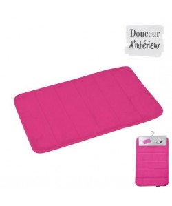 Tapis mémoire de forme uni fuchsia 40x60 cm