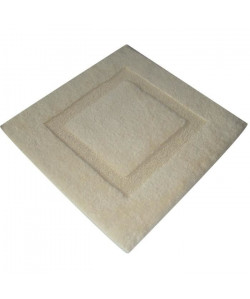 JEAN ALAN Tapis de bain ALASKA 100% coton 60x60 cm  Beige écru