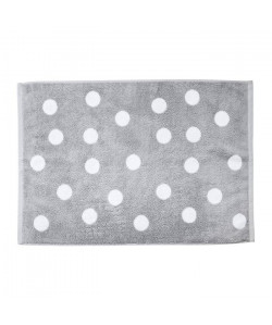 DONE Tapis de bain Daily Shapes Dots  50x70 cm  Argent et blanc