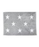 DONE Tapis de bain Daily Shapes Stars  50x70 cm  Argent et blanc