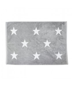 DONE Tapis de bain Daily Shapes Stars  50x70 cm  Argent et blanc