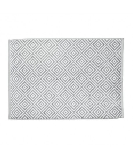 DONE Tapis de bain Diamond  50x70 cm  Blanc et argent