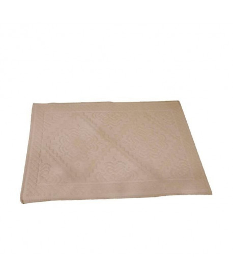 FRANDIS Tapis de bain  100% coton  50 x 80 cm  Jaquard beige