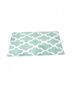 FRANDIS Tapis de bain  100% coton  50 x 80 cm  Losange vert